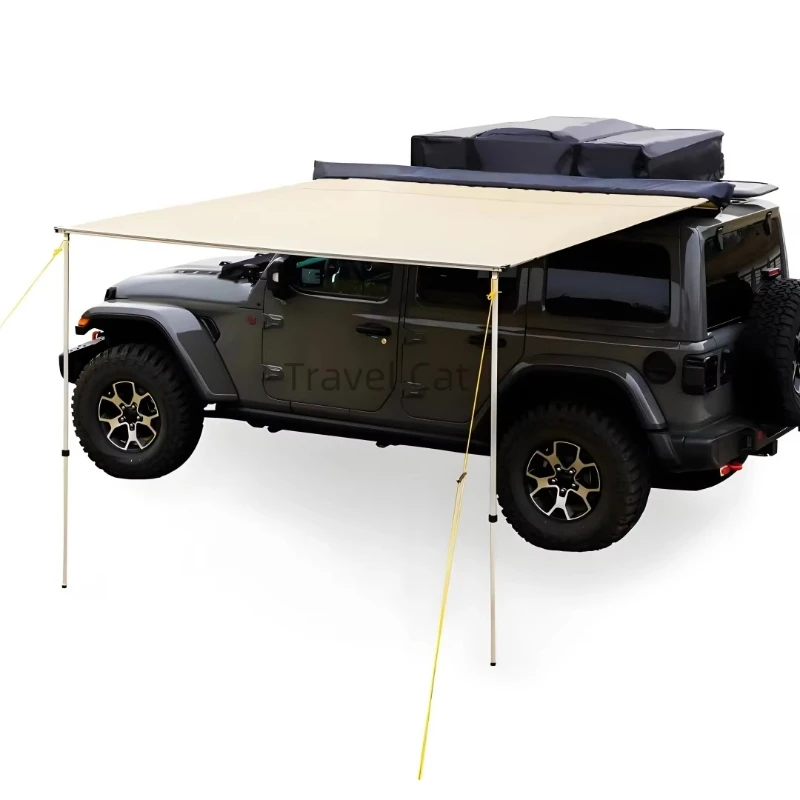 Vehicle awning Roof rack Pull-out sunshade UV50 + pu3000mm, retractable weatherproof 4x4 side awning