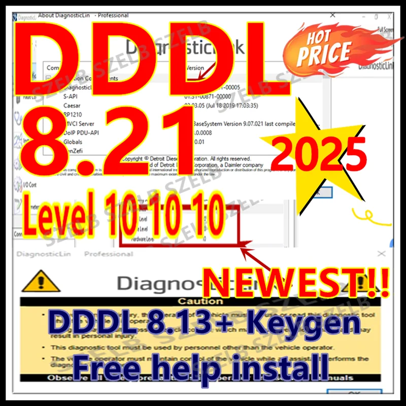2025 Newest DDDL 8.21 SP3 DDDL 8.13+ Keygen Troubleshoot Detroit Diesel Diagnostic Link 8.21+unlocked Keymaker+Troubleshooting