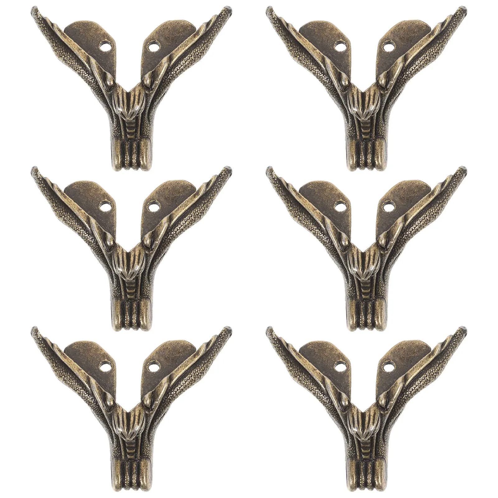 

6Pcs 30x42mm Furniture Wood Box Bottom Feet Zinc Alloy Tiger Claw Design Heavy Duty Sofa Support Legs for Chairs Tables Ottomans