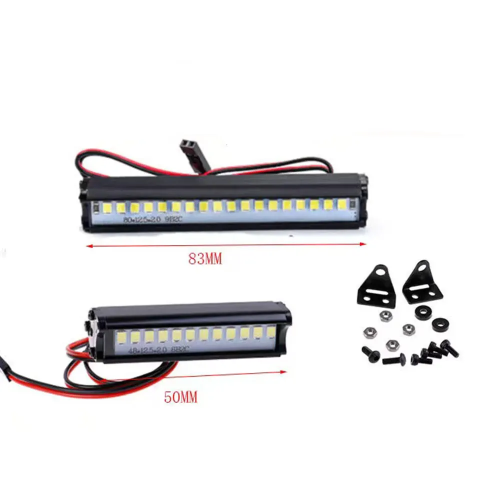 Rc Car Roof Led Light Bar Light 53-83mm Searchlight For 1/10 Trxxas Trx4 Defender Trx6 G63 Axial Scx10 D90 Rgt Yikon Crawler