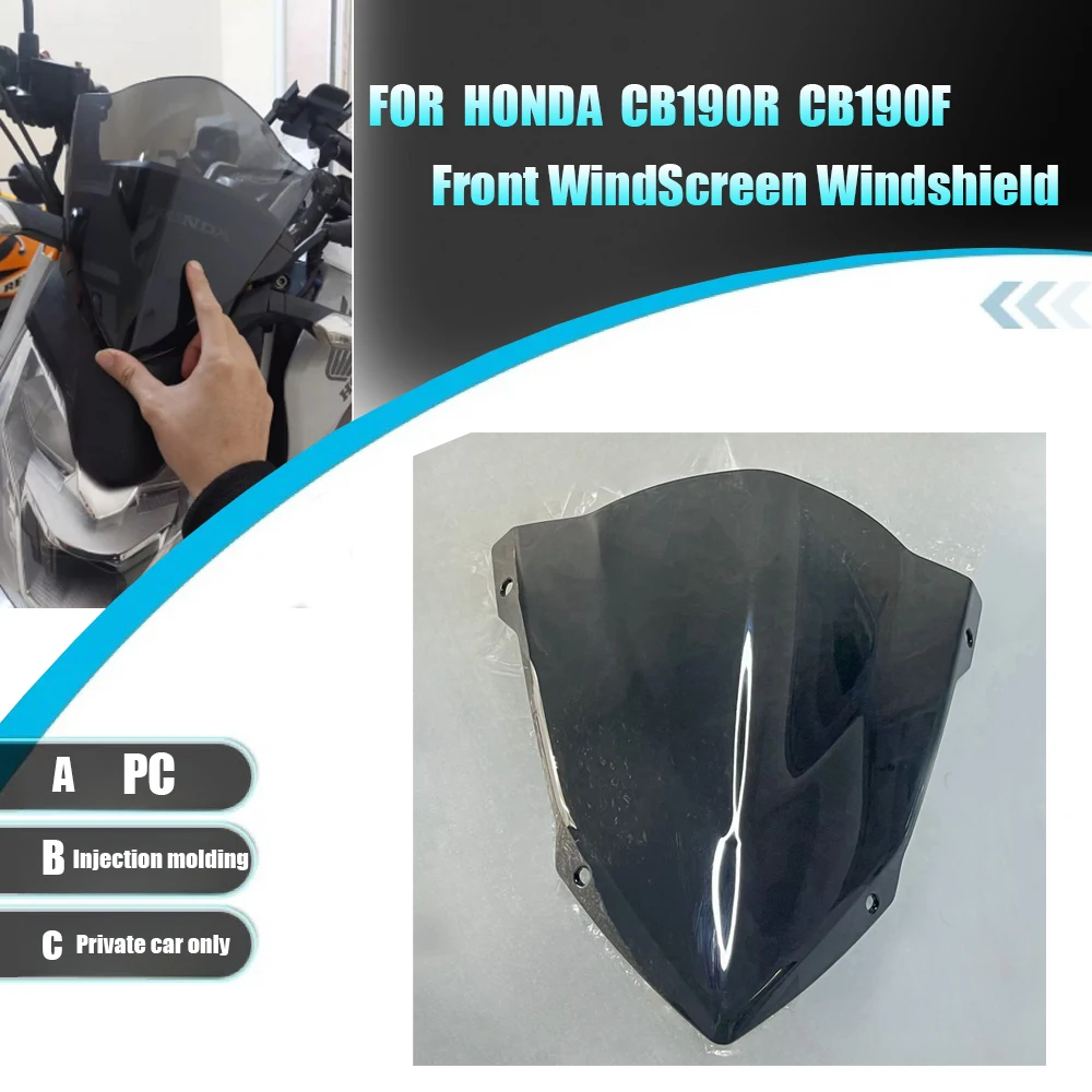 

Windscreen Windshield For HONDA CB190R CBF CB 190R CBF190R 2016-2023 Motorcycle Accessories Wind Deflectors Shield Parabrisas
