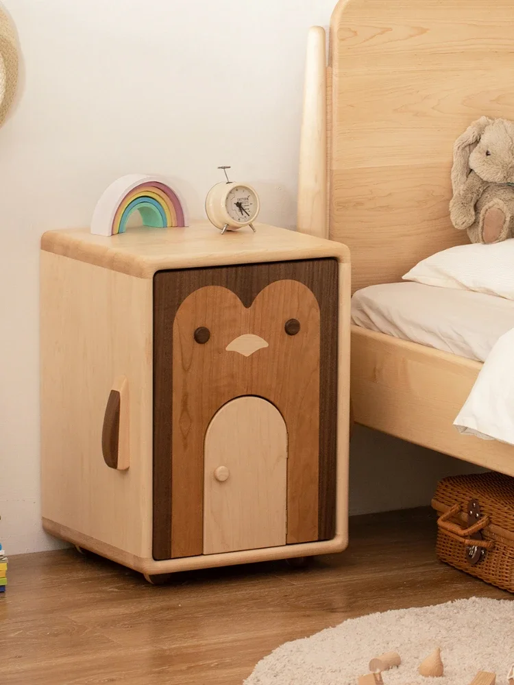 Children's bedside table, small cabinet, storage cabinet, bedroom storage card