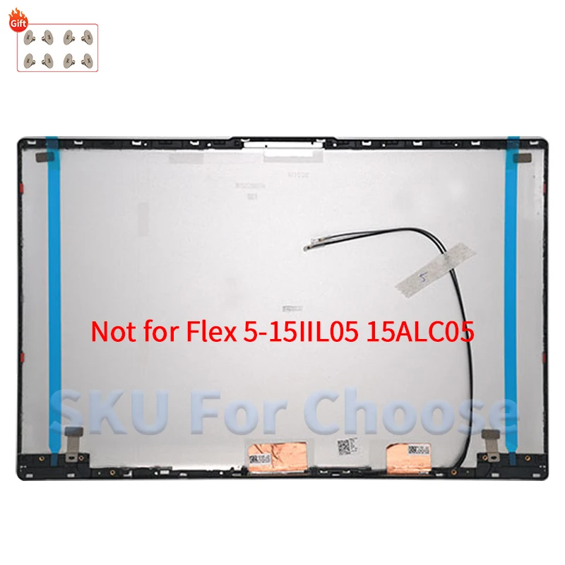 Silver/Gray/Blue Aluminium Case For Ideapad 5 15IIL05 15ARE05 15ITL05 15ALC05 2020 2021 LCD Back Cover With Wifi Antenna Cable