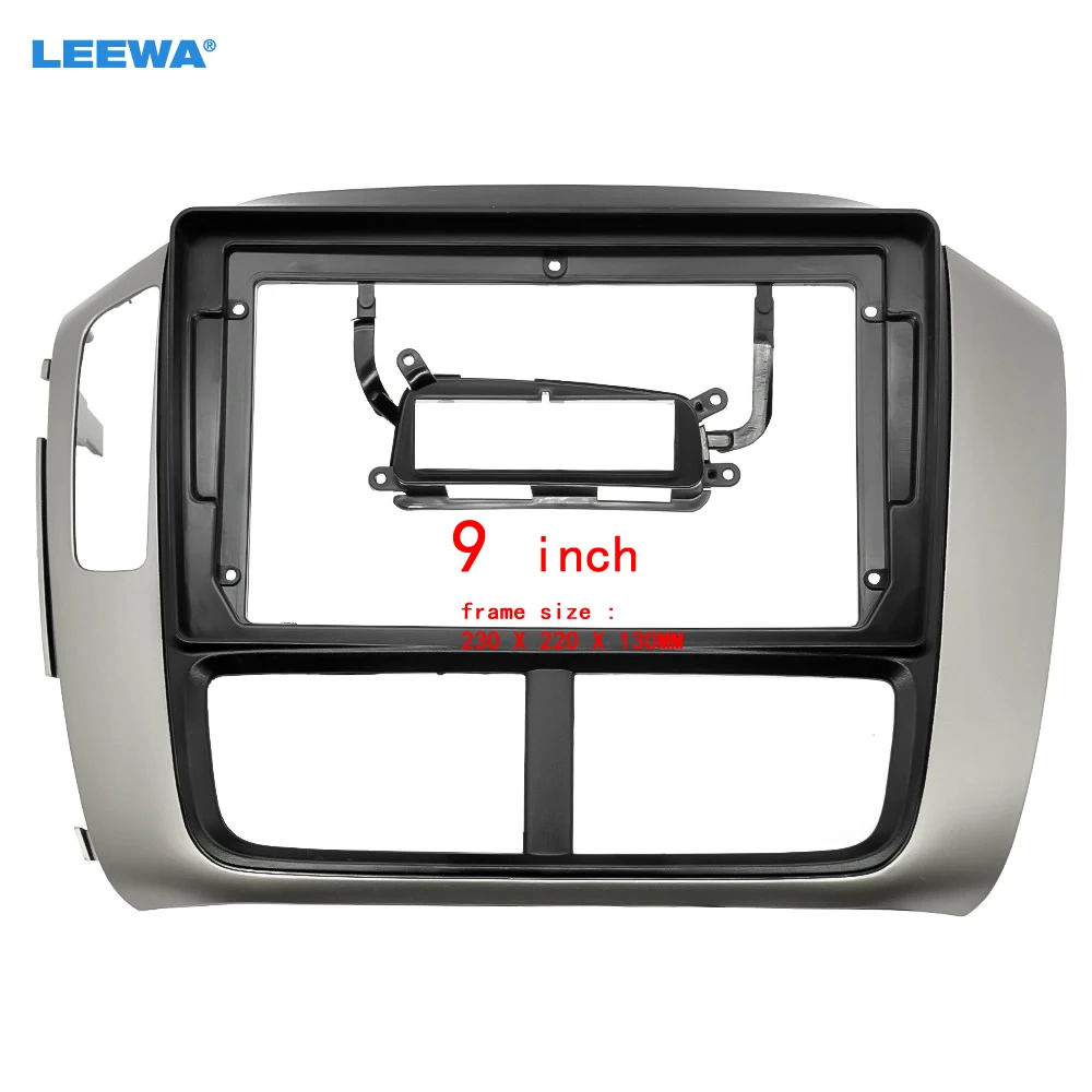 

LEEWA Car Audio 9-дюймовый большой экран, панель приборной панели, комплект адаптеров для Honda Pilot (LHD) 2005-2008, рама радиоприемника # CA5309