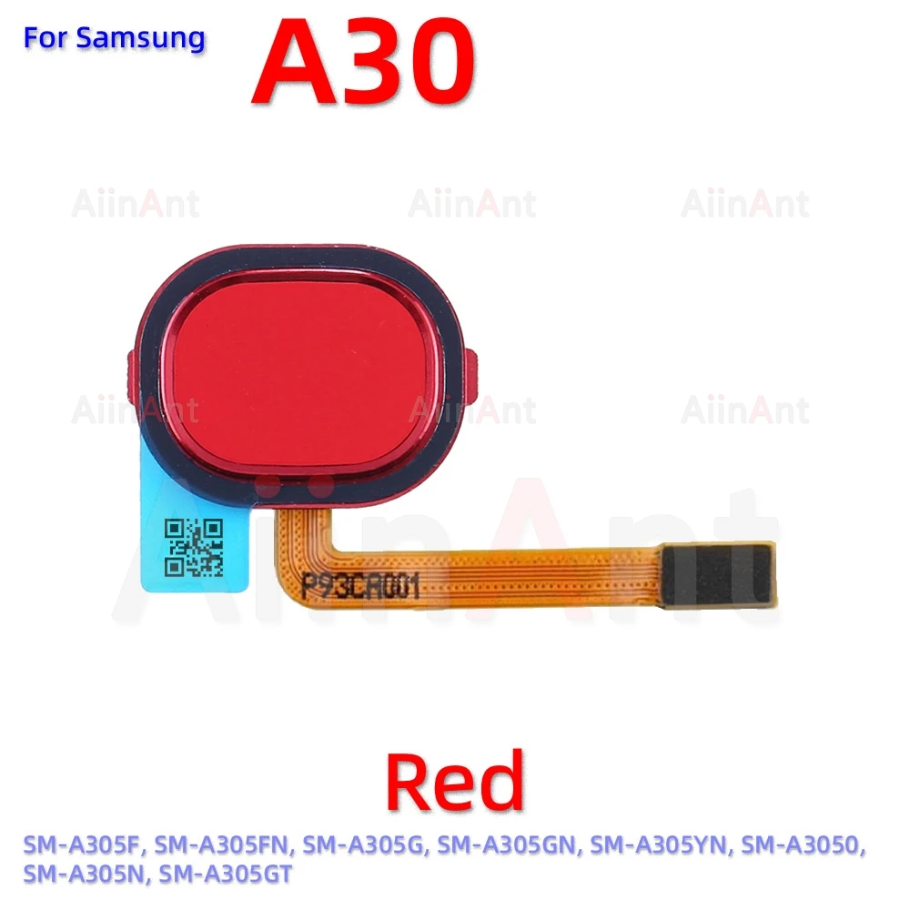 Aiinant Home Power Back Button Touch ID Finger Scanner Fingerprint Sensor Flex Cable For Samsung Galaxy A30 A40 A305F A305 A405F