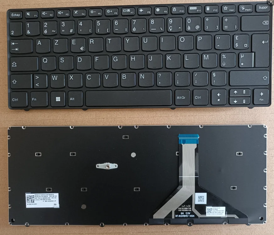 

Оригинальная новая французская клавиатура Azerty для ноутбука Lenovo 100 Вт 300 Вт 500 Вт Yoga Gen 4, черная