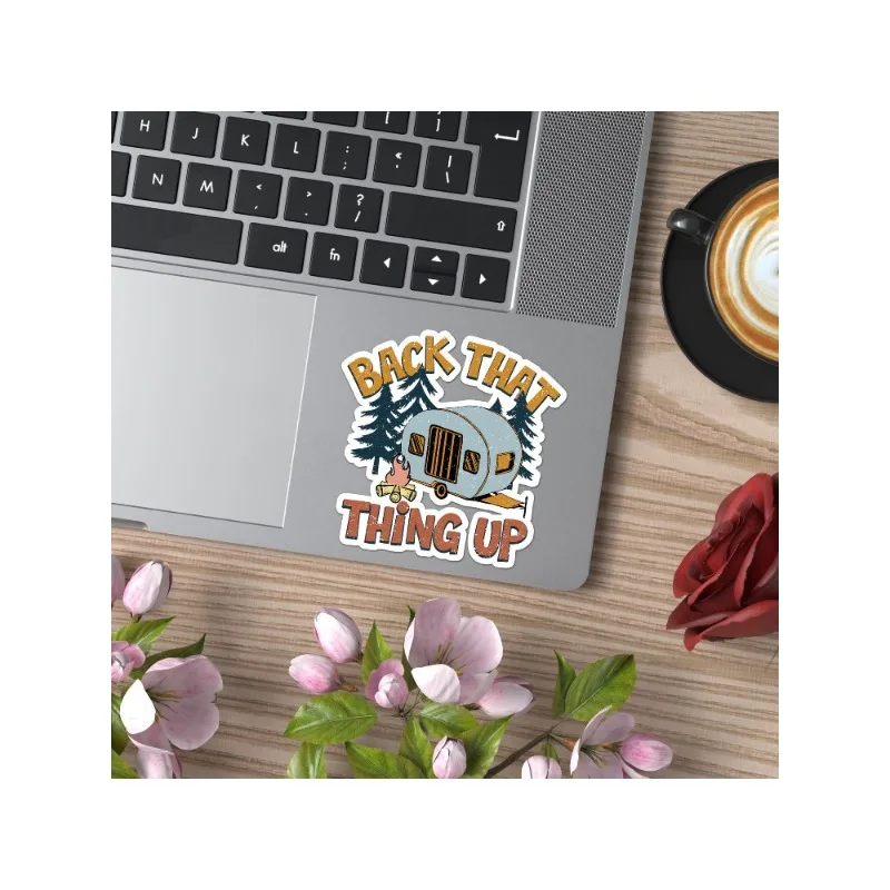 Funny Cartoon Car Decal Sticker Back That Thing Up Camper Vinyl Whole Body 15cm PVC KK