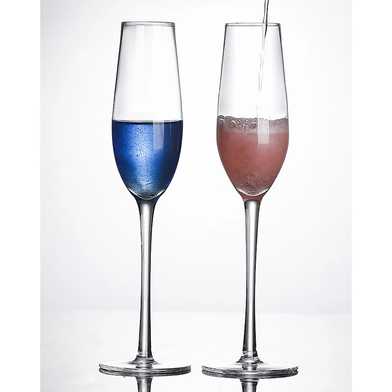 2pcs Champagne Glass Cups Drinkware Wine Whiskey Glass Goblet Sparkling Wine Glass Bar Wedding Family Drink Glass