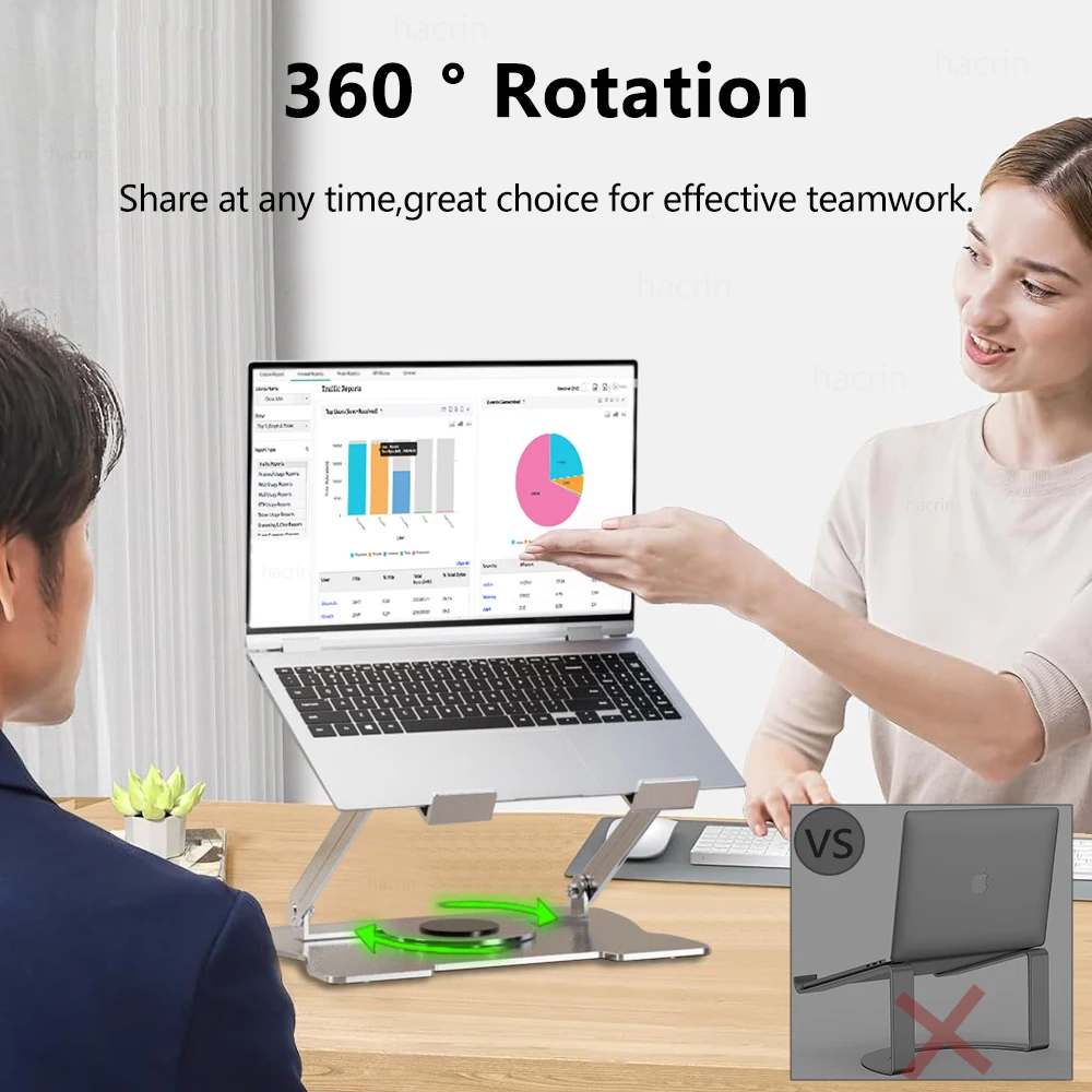 Laptop Stand Aluminum Alloy 360 Adjustable Foldable Portable For MacBook Computer Support Notebook Base Laptop Support