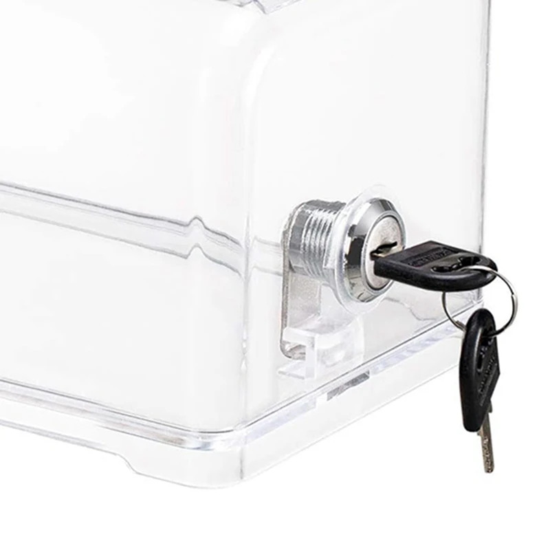Donation Suggestion Box With Lock, Ballot Box,Suggestion Box For Fundraising, Donation, Tip Jars, Raffle Box