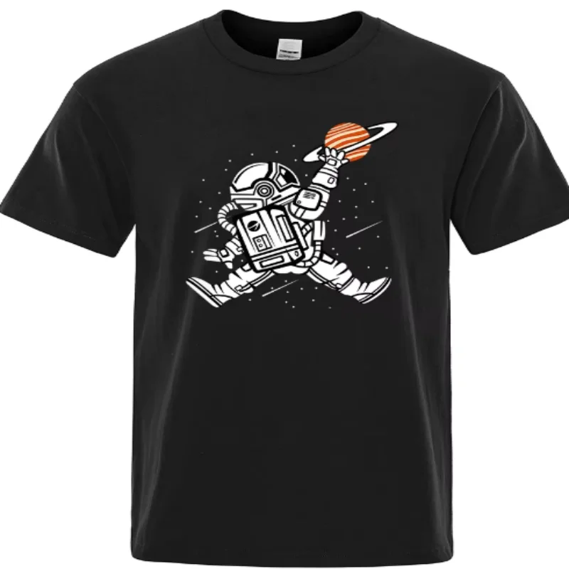 

Свободные удобные топы в стиле хип-хоп с короткими рукавами, футболка Spaceman Dunk Mendesign, чувство атмосферы моды 04198
