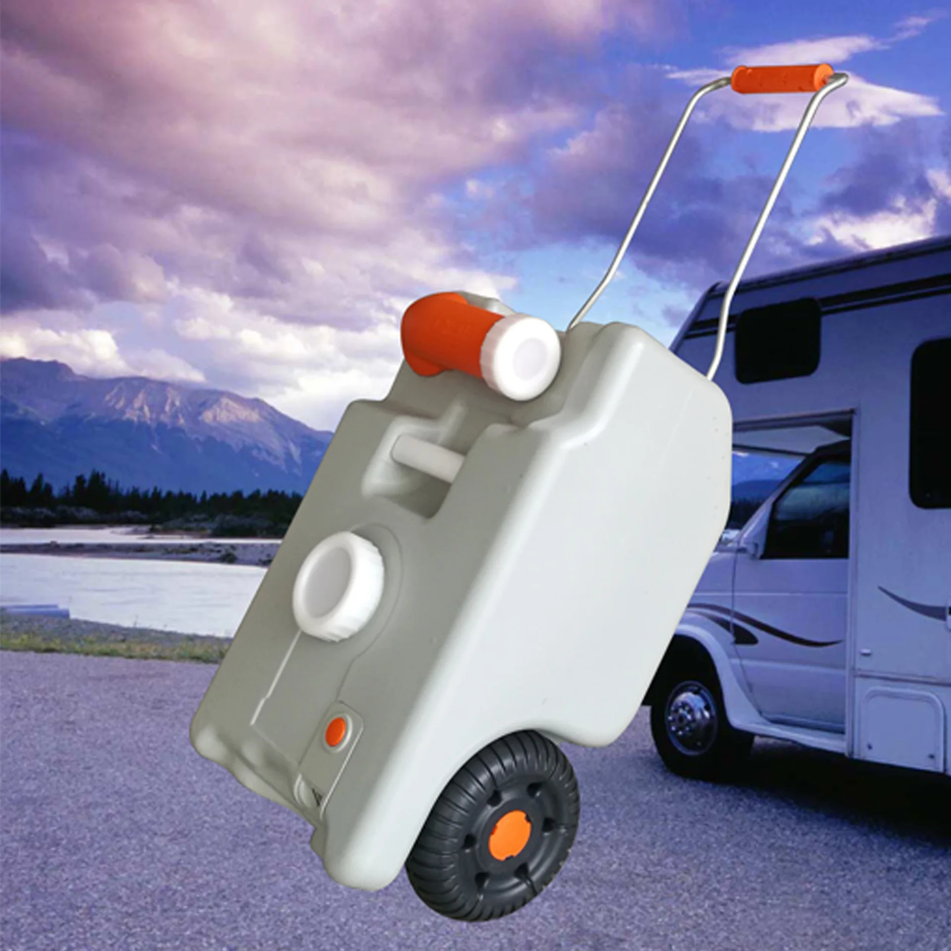 

25L Portable Water Storage Tank | Waste Storage Tank | Equipped with Wheels Water Filling Port Rotating Nozzle Fast Emptying