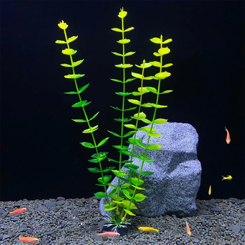 ตกแต่งตู้ปลาพืชน้ำประดิษฐ์หญ้าน้ำประดิษฐ์สำหรับ FishTank Drop Ship