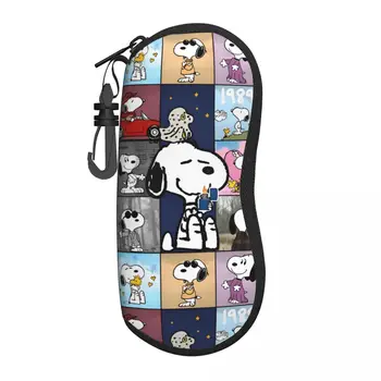 Cute Snoopy Cartoon Glasses Case Girls Lightweight Box Peanuts Comic Lover Glasses Storage Box Harajuku Eye Contacts Case