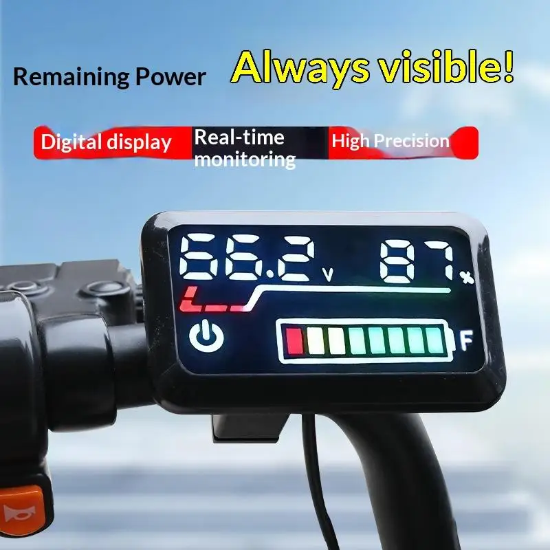 Precision Voltage Meter Digital Battery Level Indicator 48V-72V: 1PC Power Display Electric Scooter E-Bike view 5