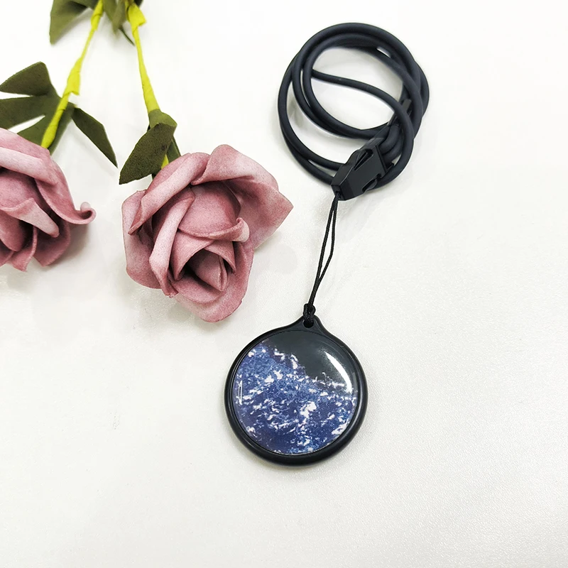 CAMAZ Customized circular wave drop adhesive pendant with a new type of one card negative ion EMF protection