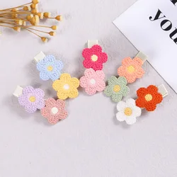 Korean Version Children Sunflower Hairpin Baby Girls Handmade Flowers Hair Clips Kids Cute Cloth Art Bangs Hair Accessories