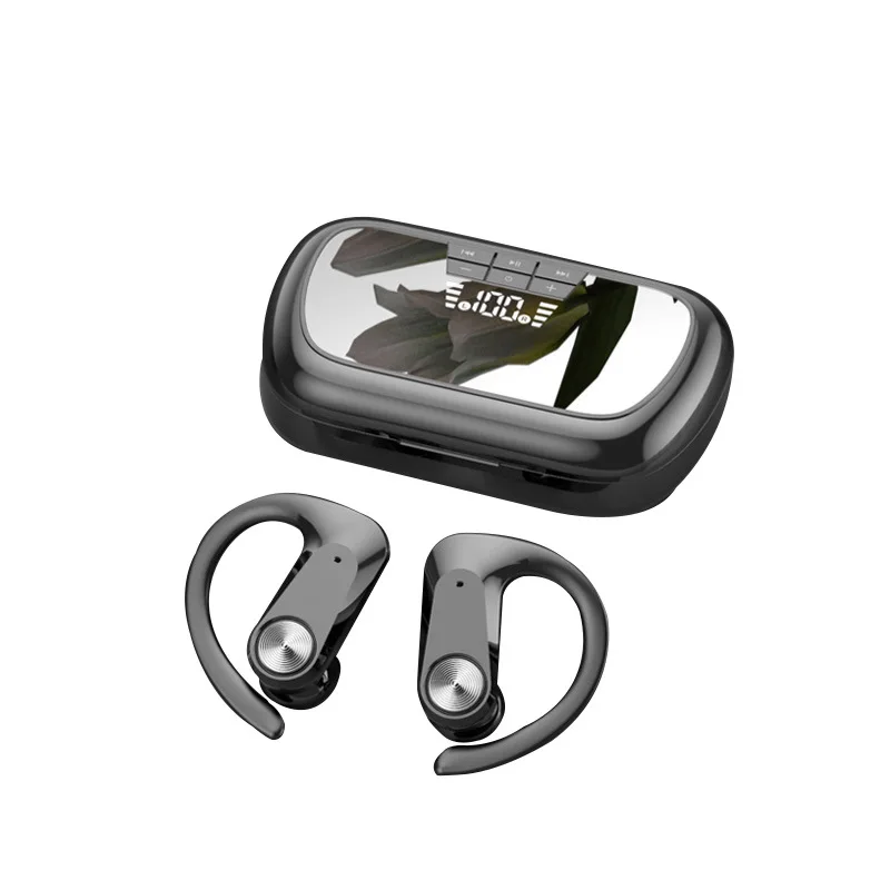 Q2S-auriculares inalámbricos con pantalla Digital LED, dispositivo de audio con sonido estéreo HiFi, compatible con Bluetooth 5,3, IPX5
