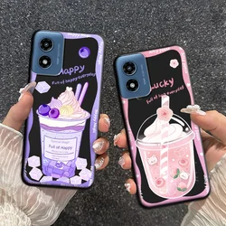For Moto G Play 2024 Case Ice Cream Soft Silicone TPU Phone Case For Motorola Moto G Play Gen 3 Flower Back Cover Bumper Fundas
