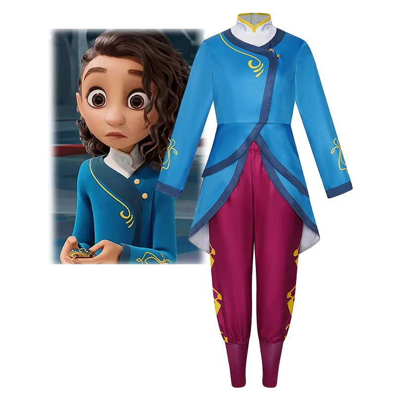 Аниме Эллиан принцесса косплей мультфильм правописание косплей костюм Ellian синий набор в стиле Cheongsam с принтом для девочек комплект на Хэллоуин