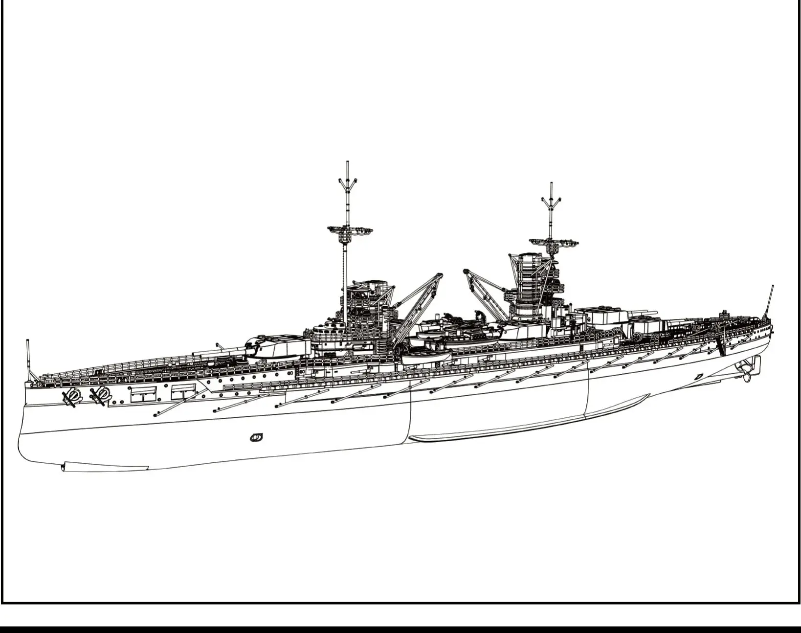 

SSMODEL SSC587 1/400 1/300 1/600 1/450 Комплект военной модели SMS Kaiser Линкор Полный корпус