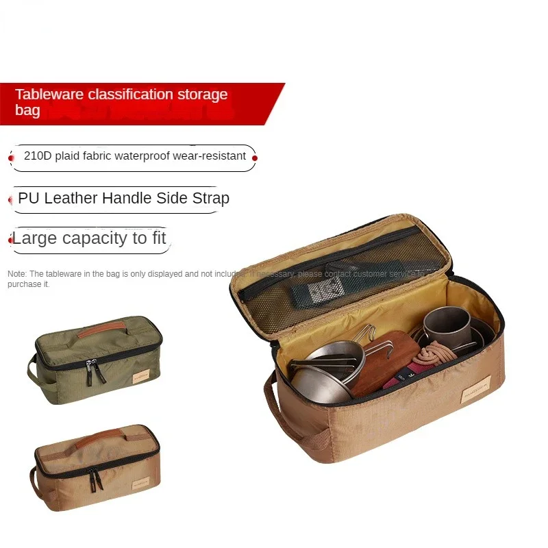 Outdoor picnic camping tableware  cups storage bags, burner gas tank storage bags sundries portable sorting  small and portable.