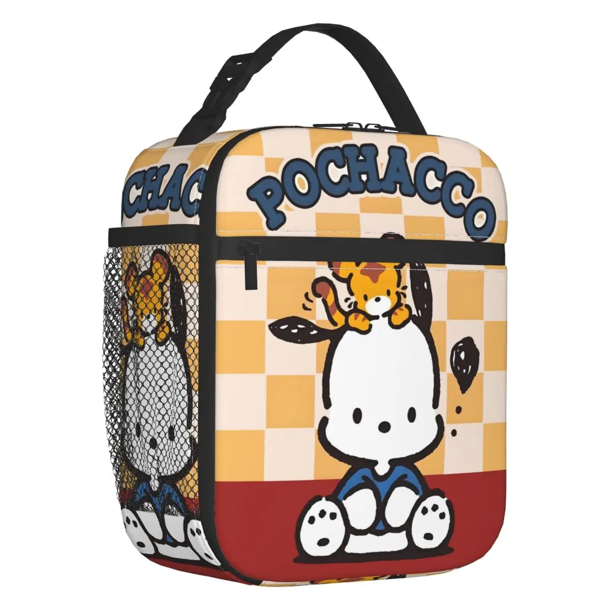 

Custom Pochacco Cute Cartoon Insulated Lunch Tote Bag Kawaii Anime Pattern Resuable Cooler Thermal Bento Box Work School Travel