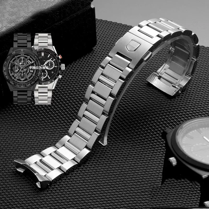 high quality Solid Stainless Steel Watch Strap Bracelet Watchbands For Tag Heuer Calera Series Watch Accessories 22mm wristband