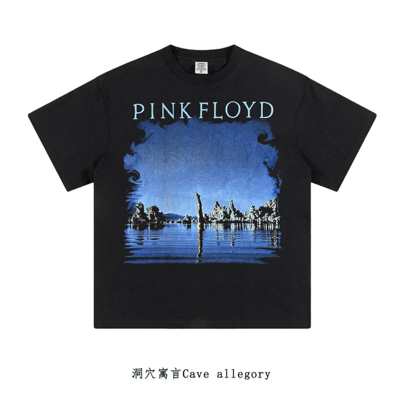 American Vintage Pink Floyd Rock Band Short-sleeved T-shirt Men's Top