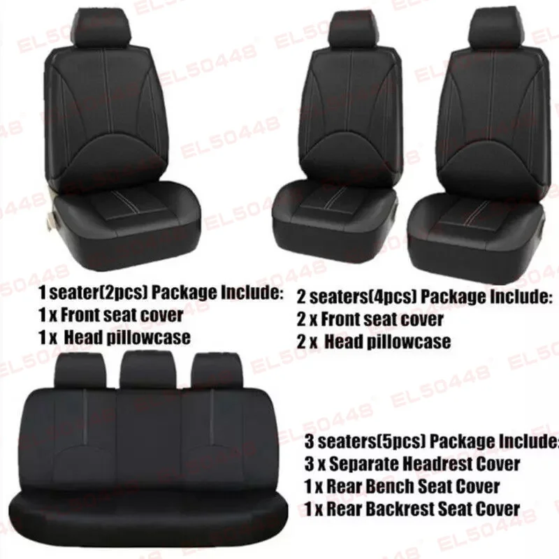 4PCS/9PCS Car Seat Cover Breathable PU Leather Full Surrounded Seat Protector Universal Vehicle Seat Cushion For Most Cars