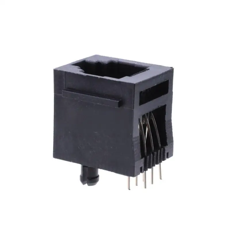 50 قطعة RJ11 المقبس 52-6P6C نوع عمودي من خلال ثقب RJ12 مقبس الهاتف 6-Core RJ التوصيل موصل سالب 180 درجة