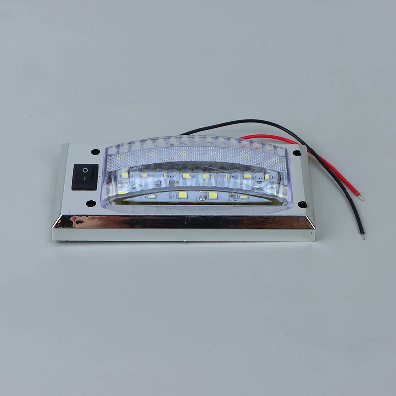 LED 12V-24V Panel Light High Brightness Car Interior Reading Lamp for Van Truck RV Boat Camper - On-Off Switch Cabin Lighting
