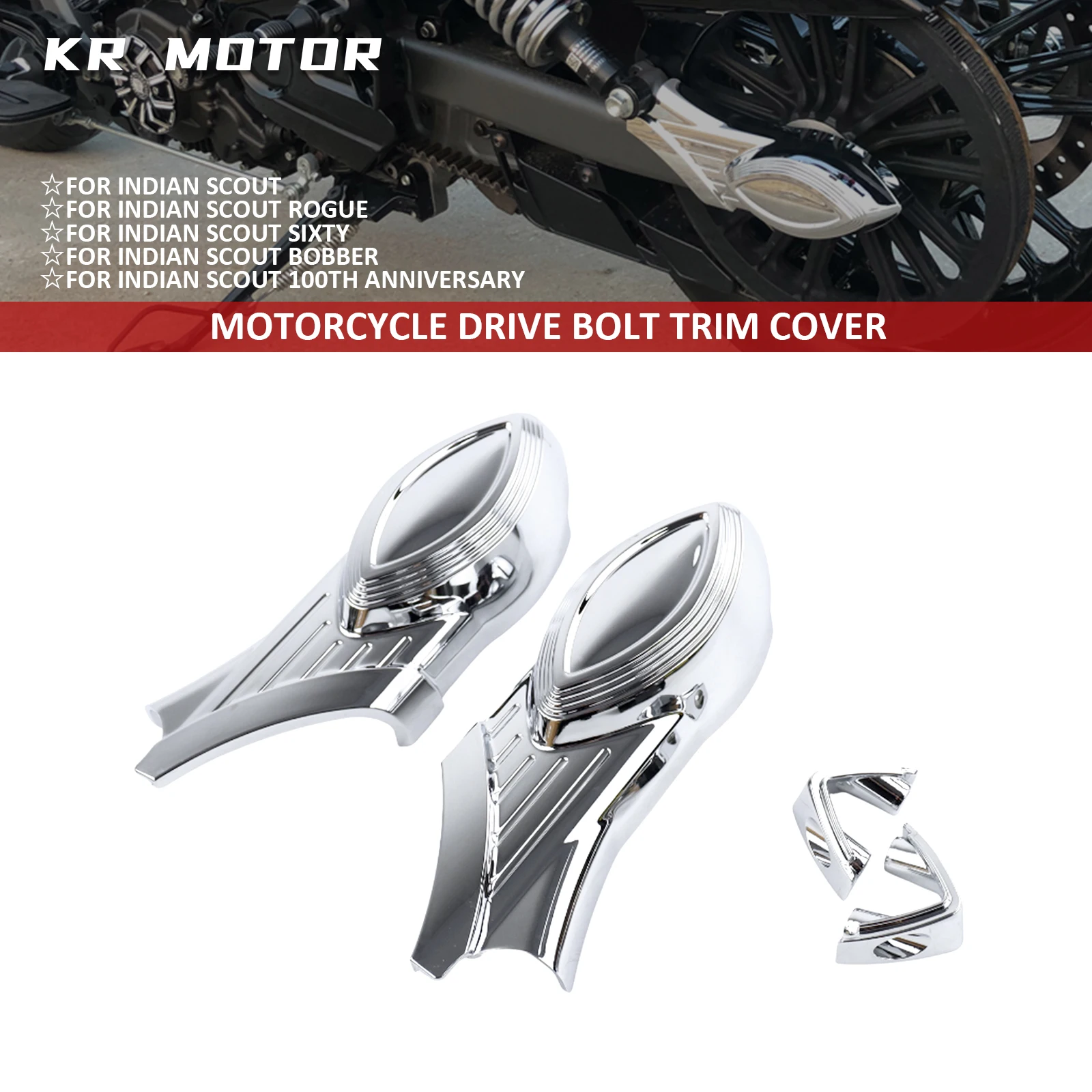 Motorcycle Housing Cover Rear Axle End Bolt Final Paralever Trim Cover For Indian Scout Sixty ABS Bobber Twenty Rogue 2015-2024