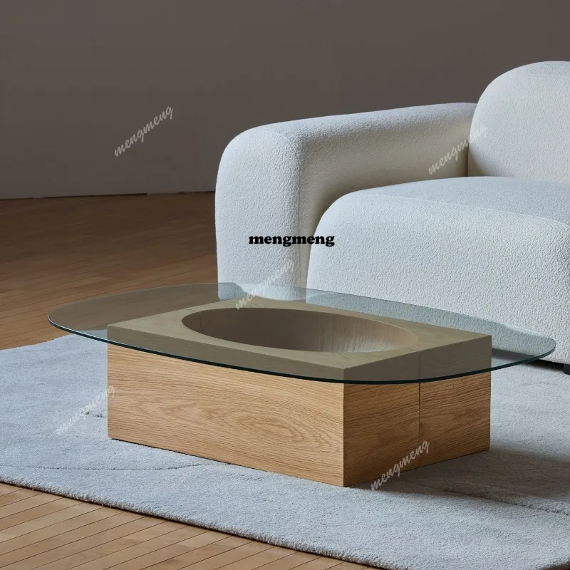 

/Cave coffee table living room household small apartment small edge designer minimalist glass coffee table