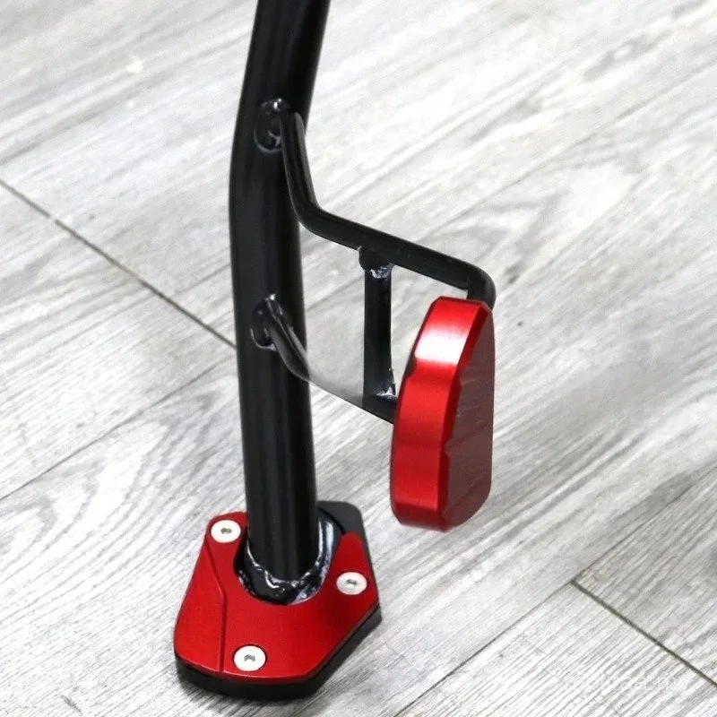 Motorcycle CNC Aluminum Foot Stand Enlarged Plate For SYM ADXTG 400 Side Support Kickstand Enlarger Pad Accessories view 5