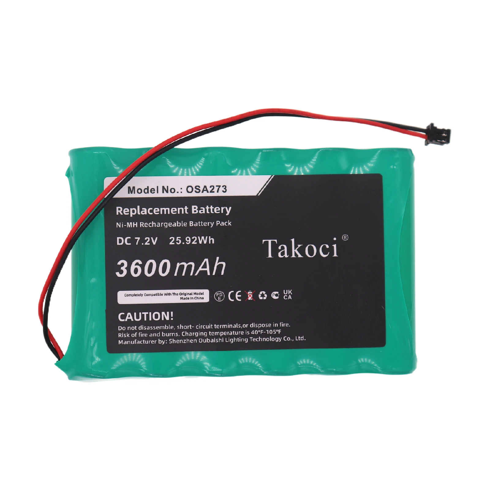 Replacement Battery for ADT  ADT Impassa wireless alarm sys, SCW9057G-433 17000145, 17000152, BH7236-SS, OSA273 7.2V/3600mAh