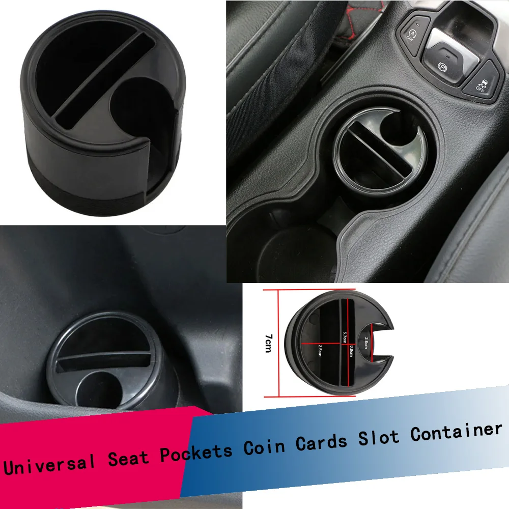 Auto-Aufbewahrungsbox Organizer Halter für Becher Universelle Sitztaschen Münz- und Kartenfach Behälter zur Ordnung und Aufbewahrung Auto-Zubehör
