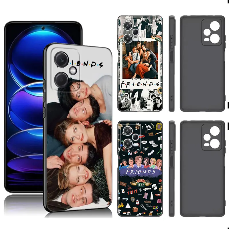 Best Friends Together Black Silicone Phone Case For Xiaomi Redmi Note 9 10 11 11S 11T 12 13 Pro 5G Plus 9S 10S 12S