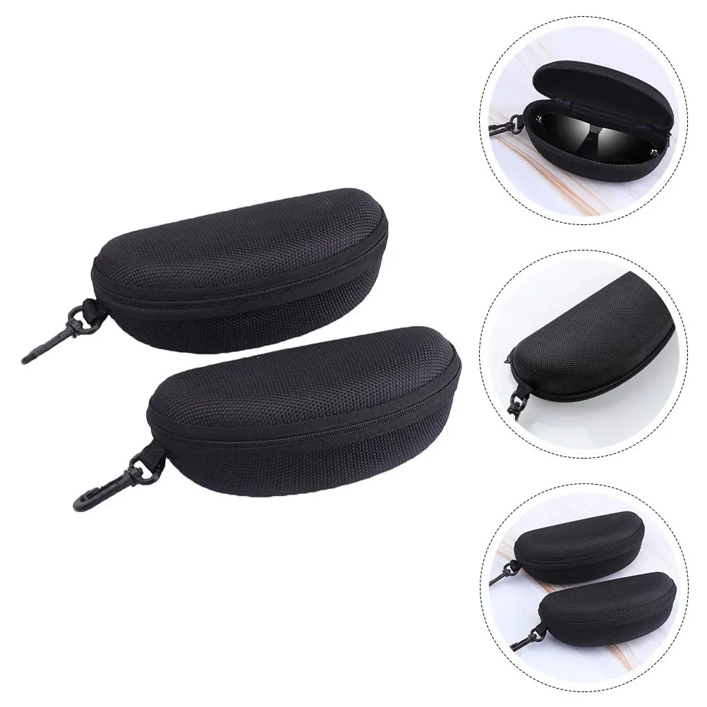 

2Pcs Glasses Storage Case Heavy-Duty Smooth Zipper for Eyewear Sunglasses Goggles Holder Compact Protective Pouch