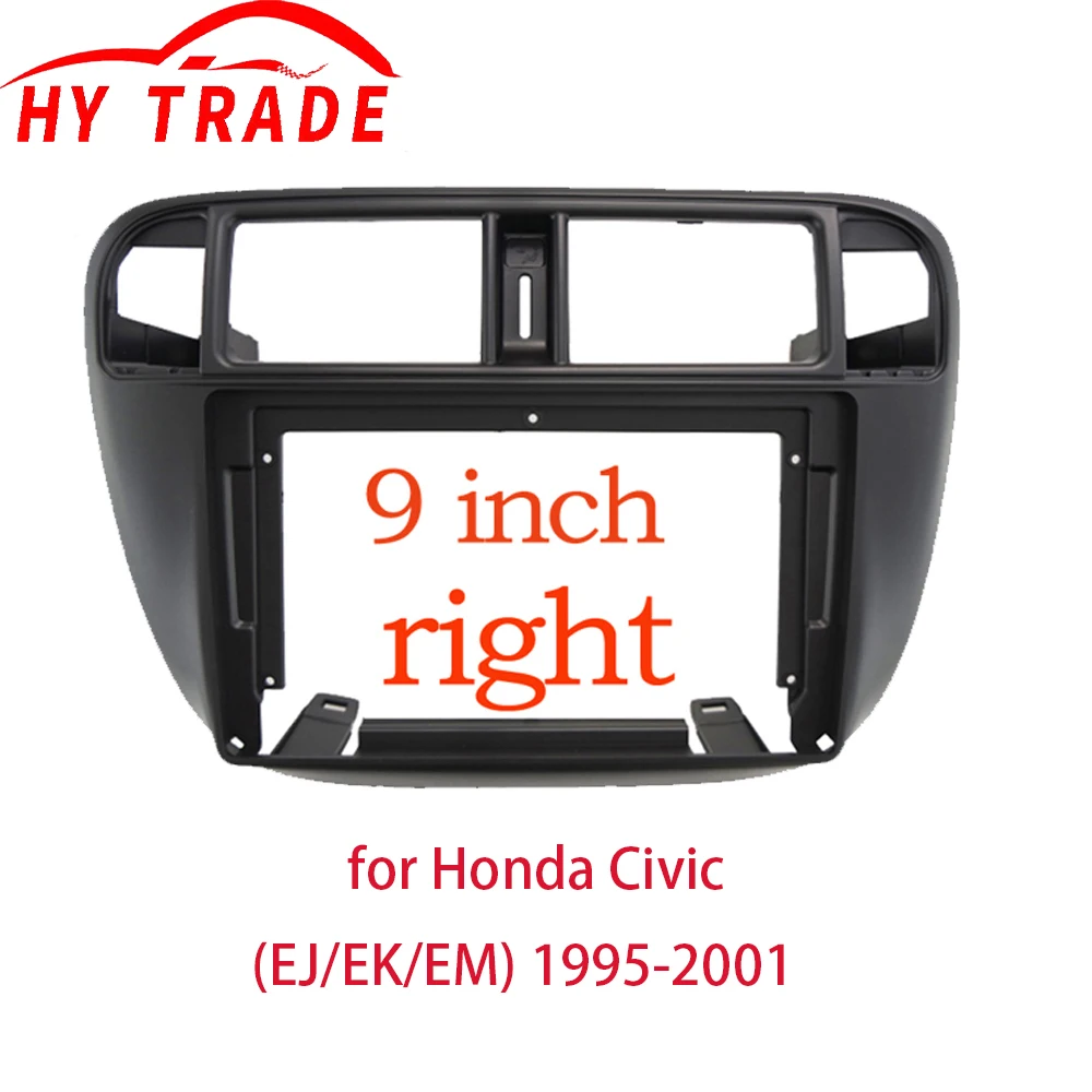 

9 inch Car Fascia Radio Panel for Honda Civic (EJ/EK) 1995-2001 Dash Kit Install Adapter Facia Console Bezel Plate Trim Cover