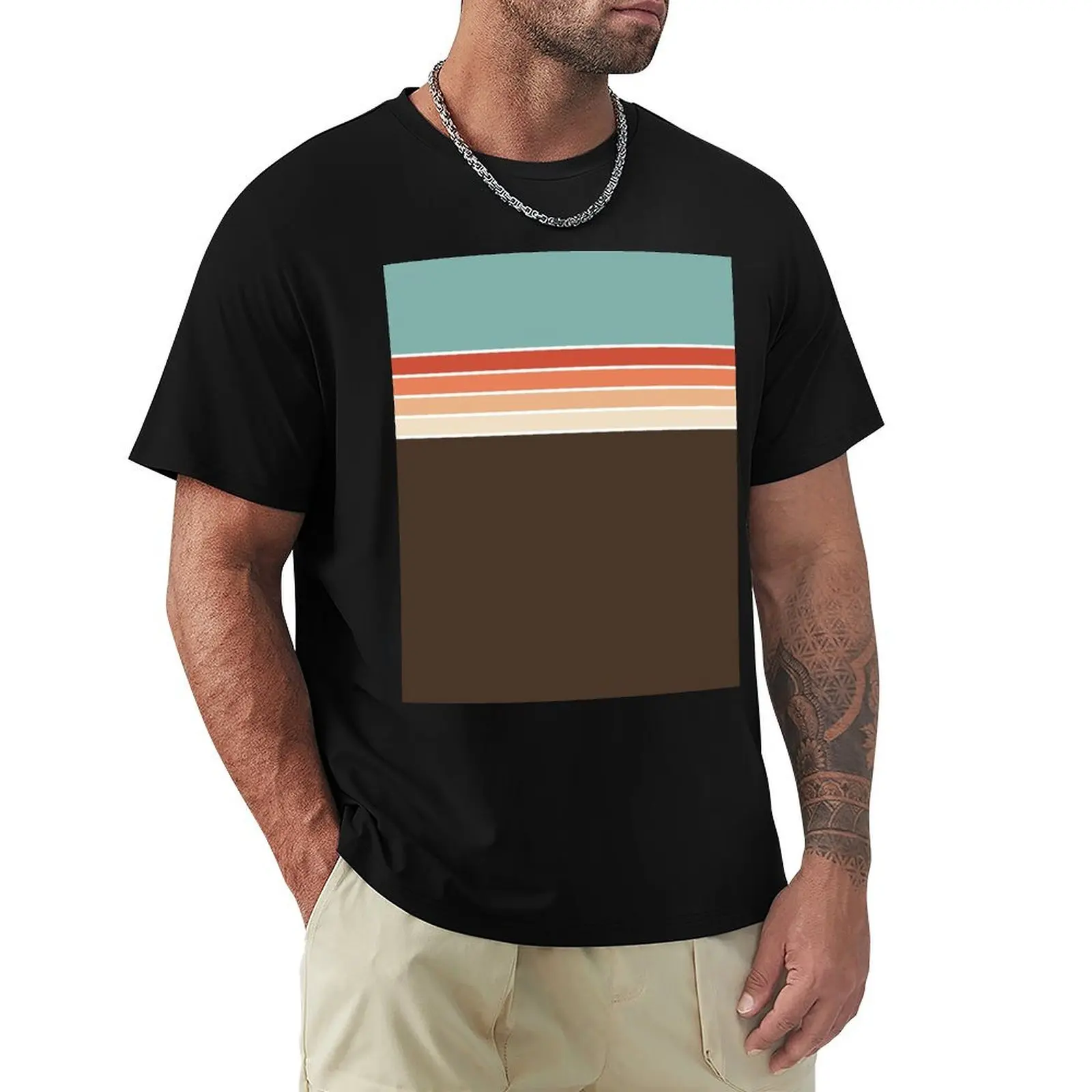 

70s Vintage Retro Stripes T-Shirt shirts graphic tees summer clothes clothing for men