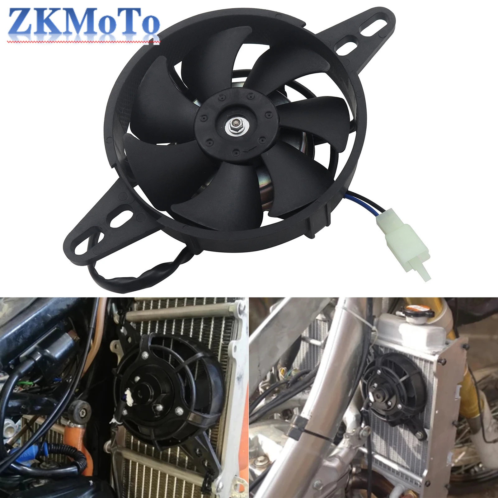 Motocross Engine 12V Radiator Cooling Fan Oil Cooler For ATV Quad Go Kart Honda Yamaha KTM Kawasaki Suzuki Universal Part