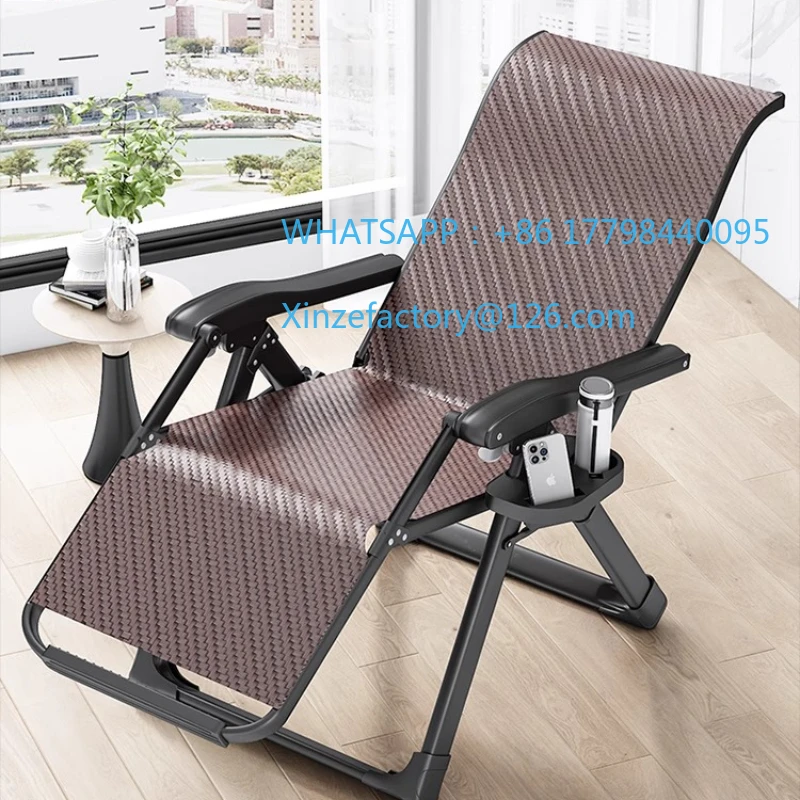 كرسي صالة الروطان عالي التحمل قابل للتخصيص، كرسي بدون جاذبية قابل للطي، كرسي عريض لكبار السن، شرفة الفناء، الاسترخاء #2