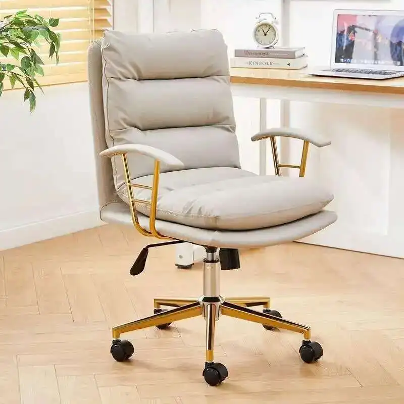 

Gaming Leather Office Chair Upholstery Comfortable Bedroom Floor Wheels Fashion Sleep Chairs Headrest Muebles Luxury Furniture