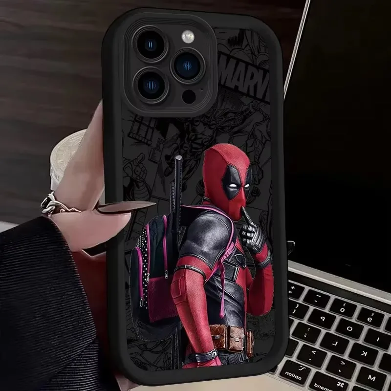 Marvel Deadpool Love Soft Silicone Case For iPhone 16 15 14 13 12 11 Pro Max X XS X S Max XR SE 2020 7 8 Plus iphone16 Cover