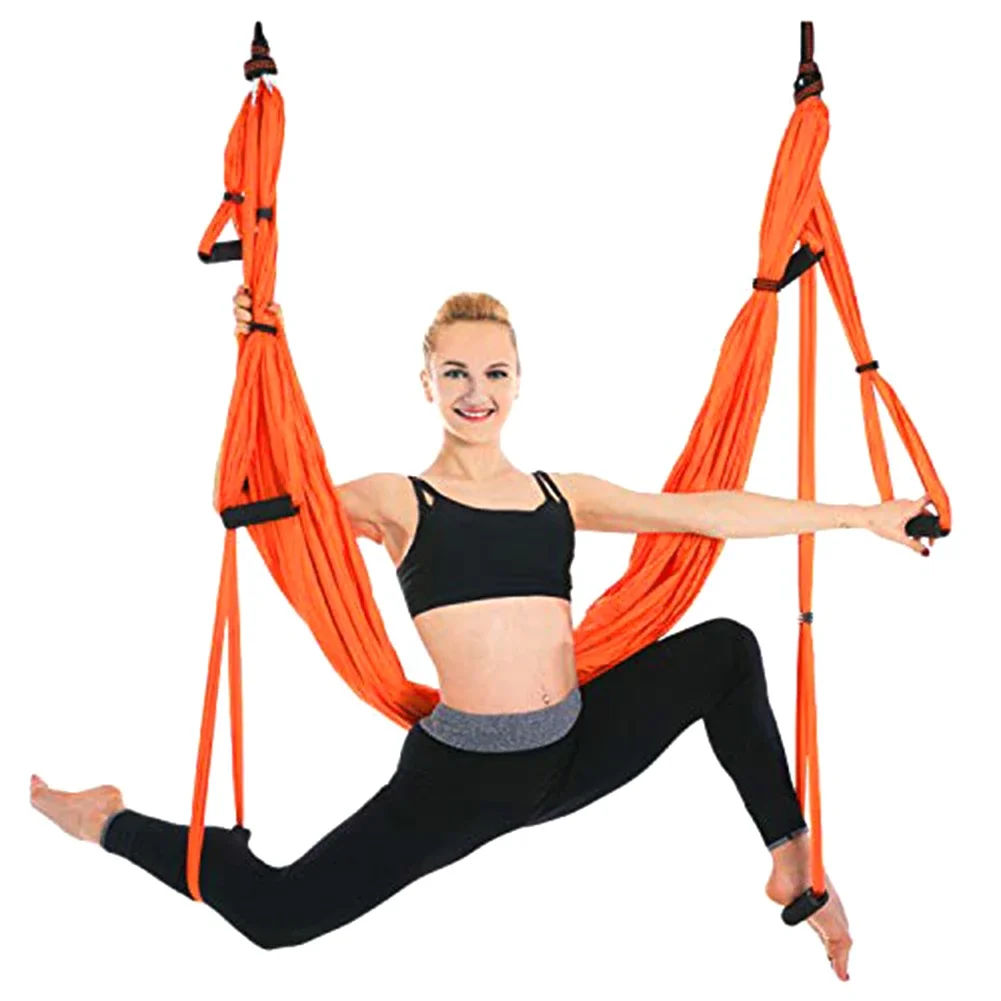 Anti-Gravity yoga hammock fabric Yoga Flying Swing Aerial Traction Device Yoga hammock set Equipment for Pilates body shaping