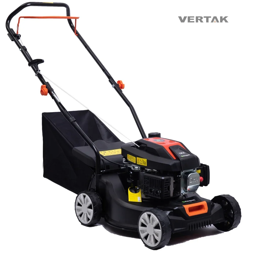 VERTAK plastic deck home garden lawn mower china 79.8CC hand push gas lawn mower from china