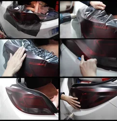 Smoke Matte Black Headlight Film Tint Taillight Car Lamp Film Vinyl Sticker Car Decal