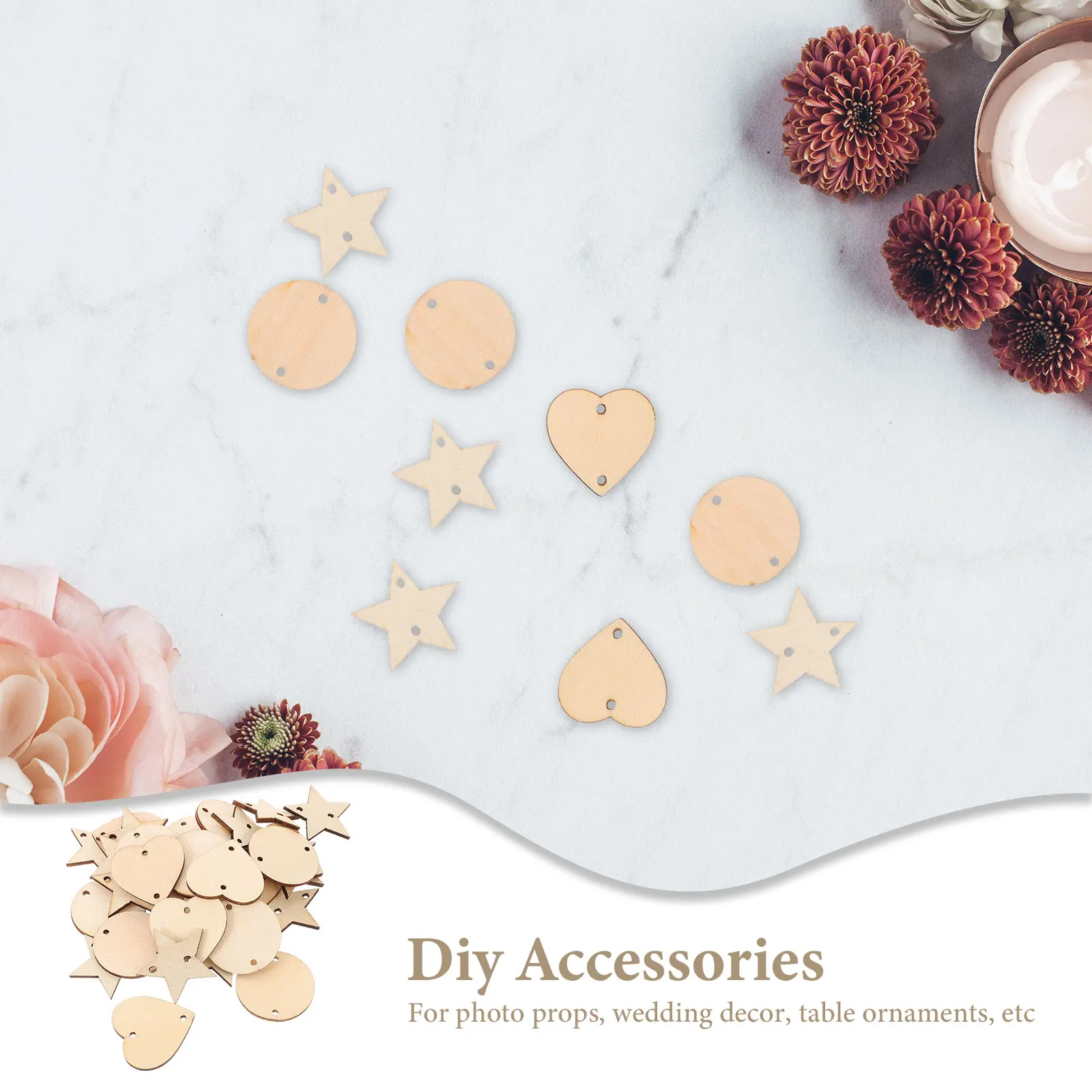 

1 set Wooden Diy Crafts Wood Chips Unfinished Bulk Craft Supplies Graffiti Decor Home Wooden Shapes For Crafts Wood Ornaments