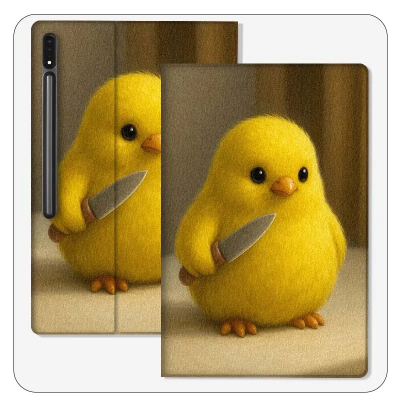 

Cartoon Chicken Popular Art For Samsung Galaxy Tab S9 S10 S6 S7 S8 FE Plus Lite Inch Foldable Cover Tablet Case